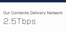 Our Contents Delivery Network　2.5Tbps